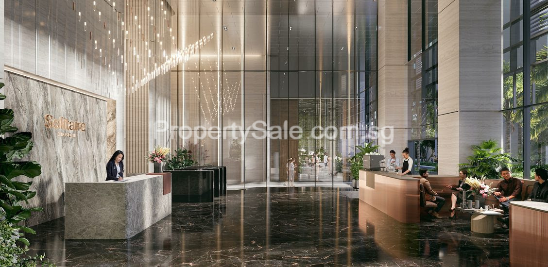 Solitaire-on-Cecil-grand-arrival-lobby Solitaire Super Rare Freehold Grade A Office in CBD